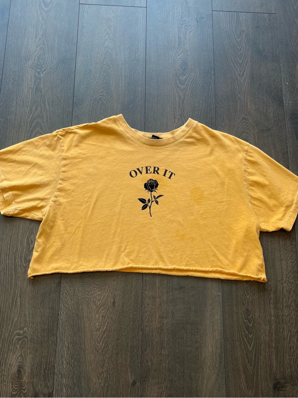 Forever 21 Cropped 'OVER IT' Graphic Tee